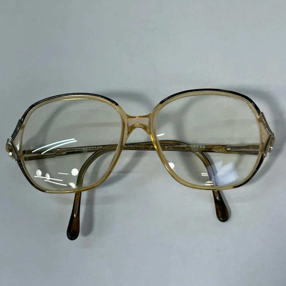 Kenmark‎ Alberta Spring Eyeglasses OS Womens Mink Brown Vintage 80s Butterfly